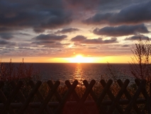 Sonnenuntergang im Meer vor dem Stellplatz