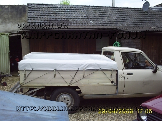 Verpackter Klappaufbau beim Pickklapp