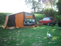 Camping am Ratzeburger See,die ganze Wiese für uns alleine