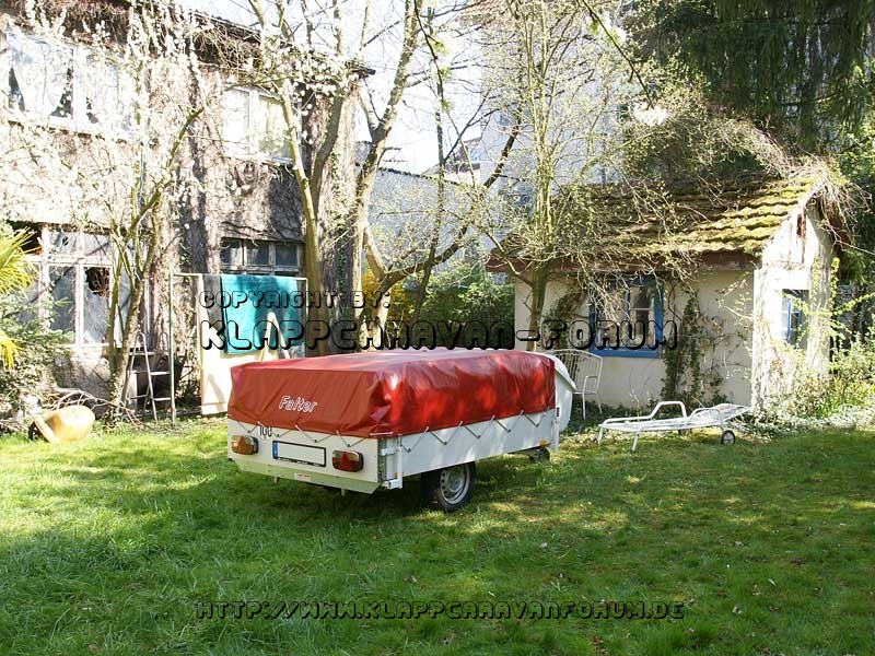 Aufbau Wagen ohne Vorzelt - Falter mit Plane