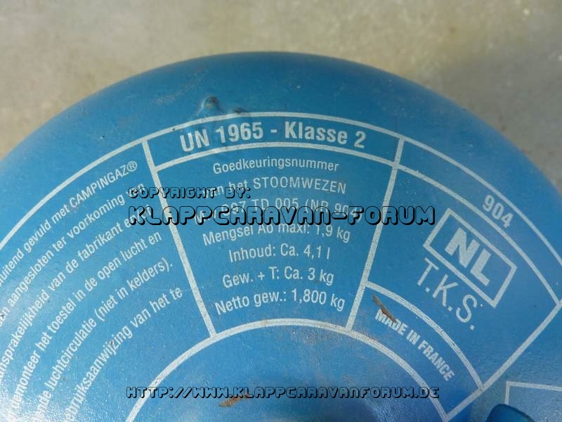 Campingaz R904 - Beschriftung 2