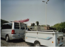 MB V220cdi mit Heinemann Z572B hinten dran.