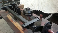 Trigano Achse und Trommel fertig lackiert