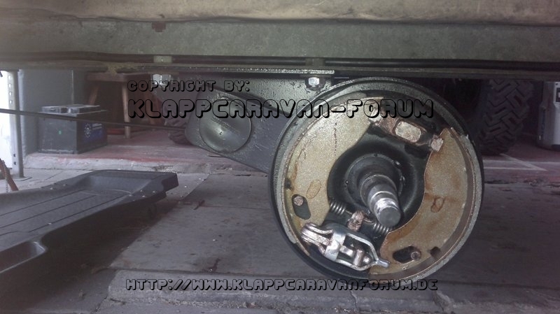 Trigano Achse fertig eingebaut